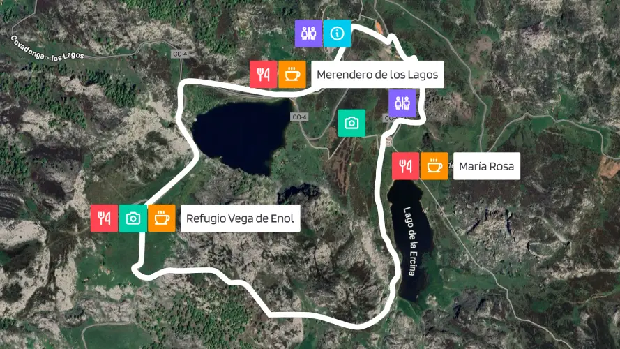 Mapa de servicios disponibles